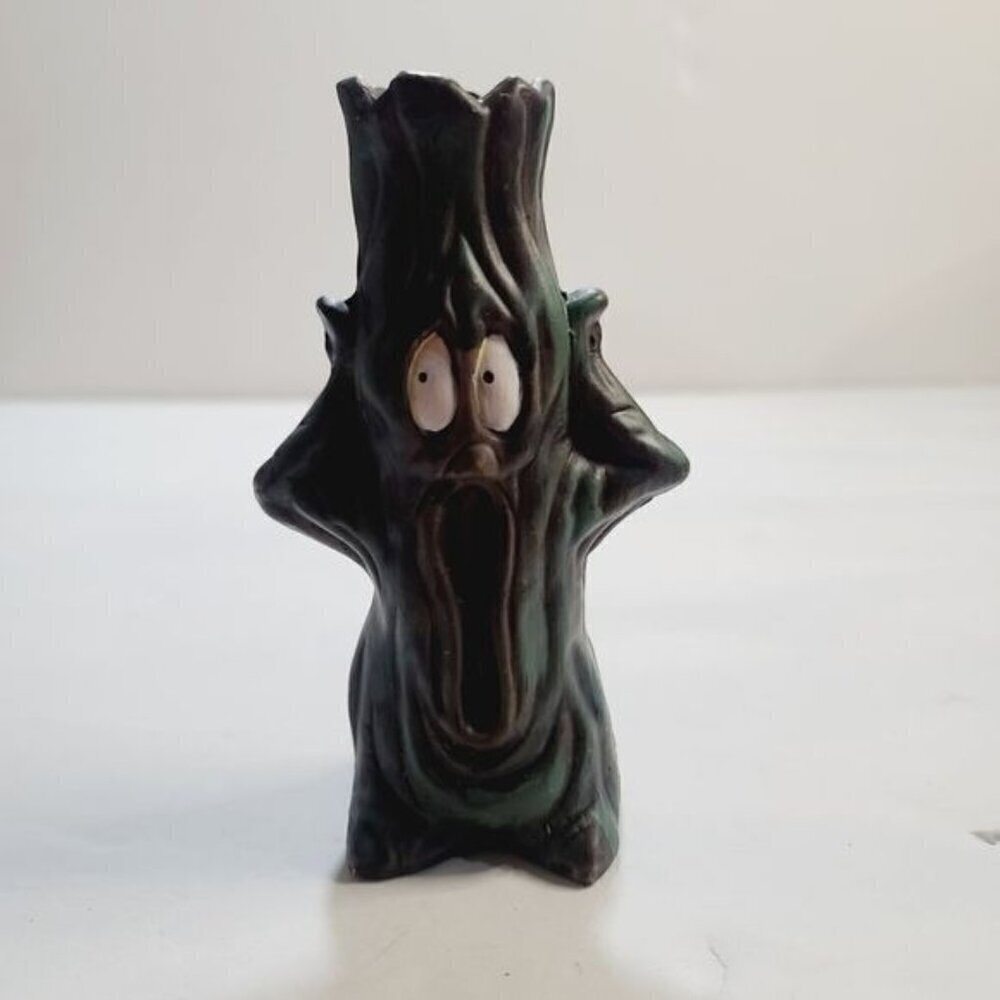 Vintage Halloween Tree Scared Face Spooky Tree Candle Holder Ceramic Figurine